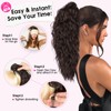 RONTAYA Ponytail Extension, 18 Inch Dark Brown Claw Clip Ponytail