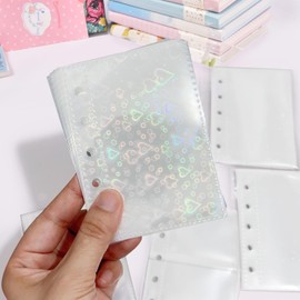 Kumami M5 Clear Sticker Pad, Clear Sticker Pad, Stand, Seal, Refill, Double-Sided Design, Release Paper, 20 Sheets, Large Capacity, Transparent Polypropylene Material, DIY Decoration, Adults and Kids