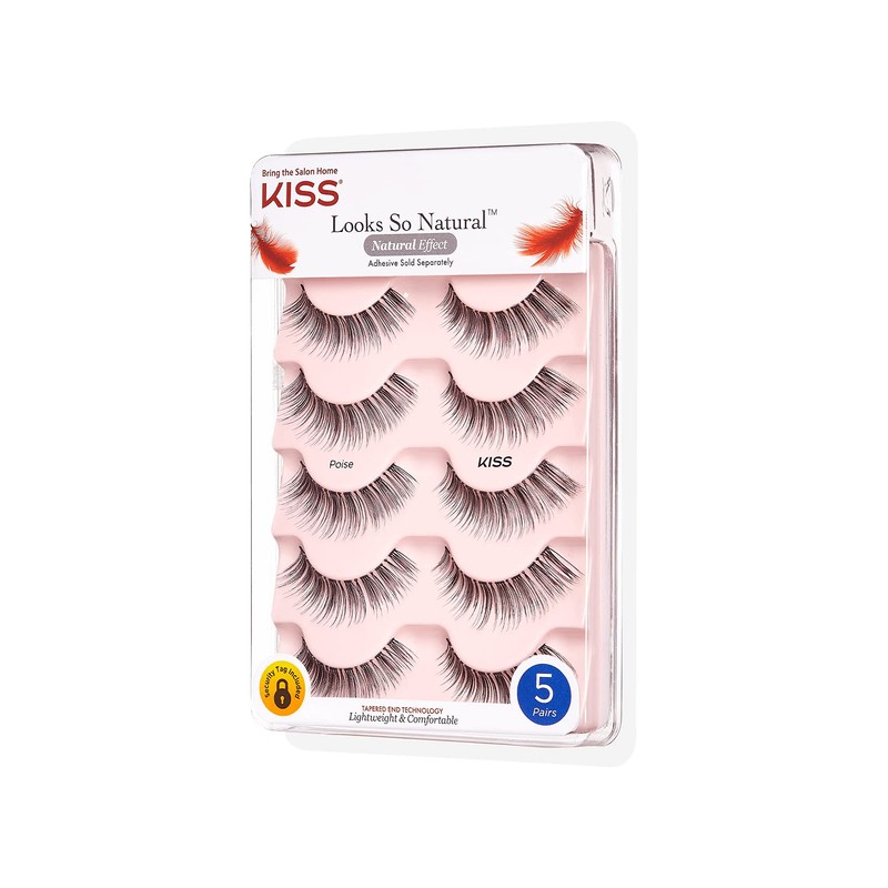 KISS Looks So Natural False Eyelashes Multipack, Lightweight & Comfortable,