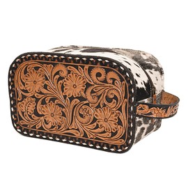 American Darling Hair-On Genuine Leather Women's Bag Western Handbag Purse | Toiletry Bag | Toiletry Bag for Women | Travel Toiletry Bag