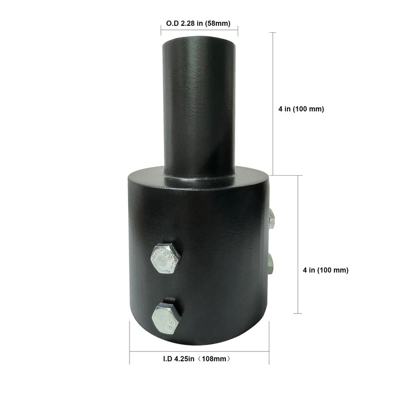 Tenon Slip Fitter Light Pole Adapter for 4 inch Round