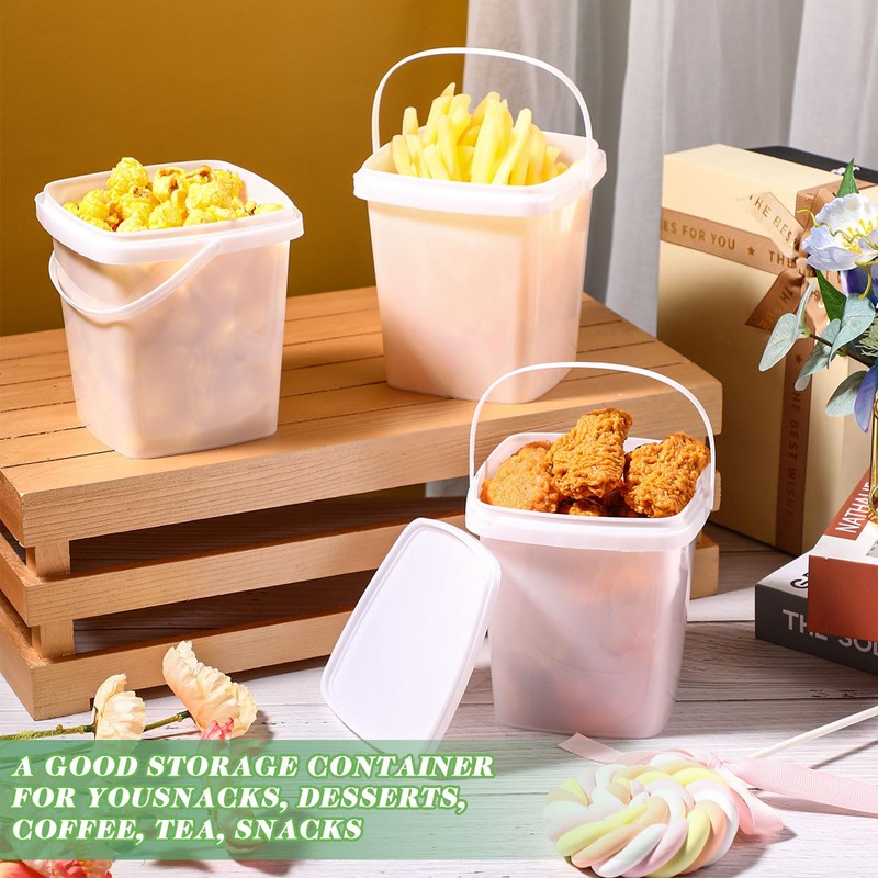 Mifoci 24 Pack 16.9 Oz/ 500 ml Square Deli Containers