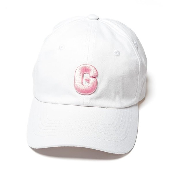 GRWM Baseball Hat Letter G First Name Initial for Girls
