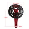 shanmashi Andeshunk Crankset Red Mountain MTB Bike Crankset Hollow Integrated