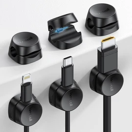 Lamicall 6 Piezas Organizador de Cables - Cerradura 1s Estirar el Cable Fácilmente Cable Manageme...
