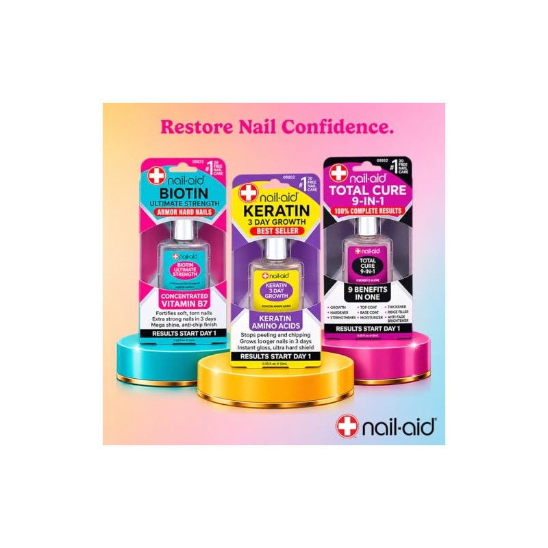 NAIL-AID Biotin Ultimate Strength con Vitamina B7 – Tratamiento Fortalecedor