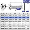 TXXATX Pack of 25 M5 Flat Head Screws M5 x