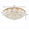 Cbhfmljd Modern Luxury Crystal LED Ceiling Light Flush Mount Lamp