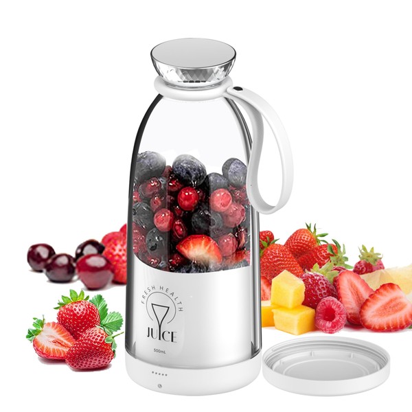Buzveuya Portable Blender, Personal Smoothie Maker with 6 Blades, Rechargeable