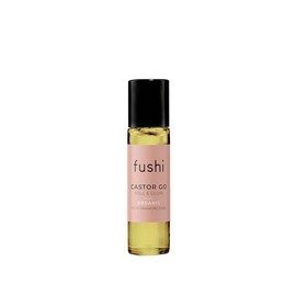 Fushi Organic Castor Oil 10ml Roll & Glow 100% Pure Cold & Fresh-Pressed For Dry Skin & Eyelashes & Eyebrows - Handy On the Go Size Hexane Free Natural Food-grade