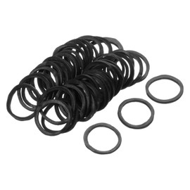 QUARKZMAN Pack of 100 Elastic Bands Stretchy Elastic Bands Black 15 mm x 1.4 mm Hair Bobbles for Home and Office
