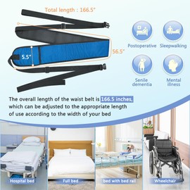 Correas de retención de cama para prevención de caídas para ancianos, correas médicas ajustables para terapia de seguridad, cinturón de seguridad para sujetar a los pacientes con silla de ruedas,