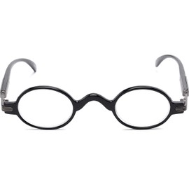 Incredible Bargains The Potter Unisex Circle Readers, Metal Round Vintage Reading Glasses, Cheaters + 3.25 Black and Tortoise