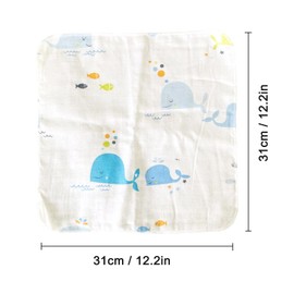 JESUS 10 Pares toallitas de algodón para bebé, toallita de baño de Felpa Suave,toallitas de Tela, Reutilizables, absorbentes del Sudor, para recién Nacidos niño y niña,12.2 x 12.2 Pulgadas