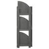 Regency Flip Flop Corner Folding Bookcase, 34, Grey