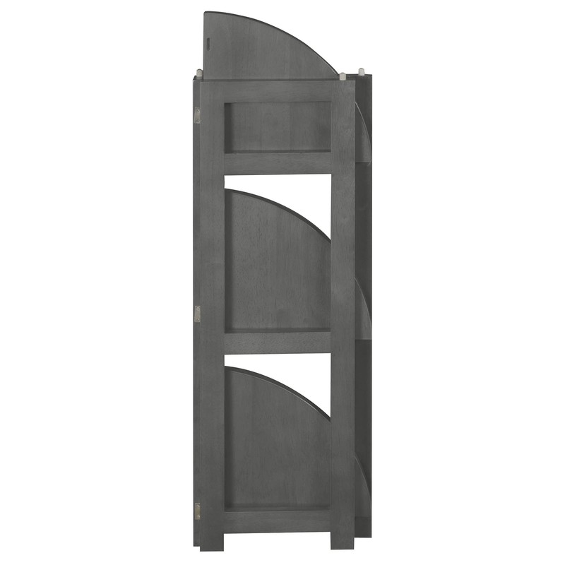 Regency Flip Flop Corner Folding Bookcase, 34, Grey