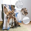 HommomH 60"x80" Donkey Blanket Animal Selfie Blankets Soft Warm Plush
