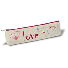 'Nici 38594 Love Plush Flat Pencil Case, 19.5 cm x 5 cm, Pencil Case