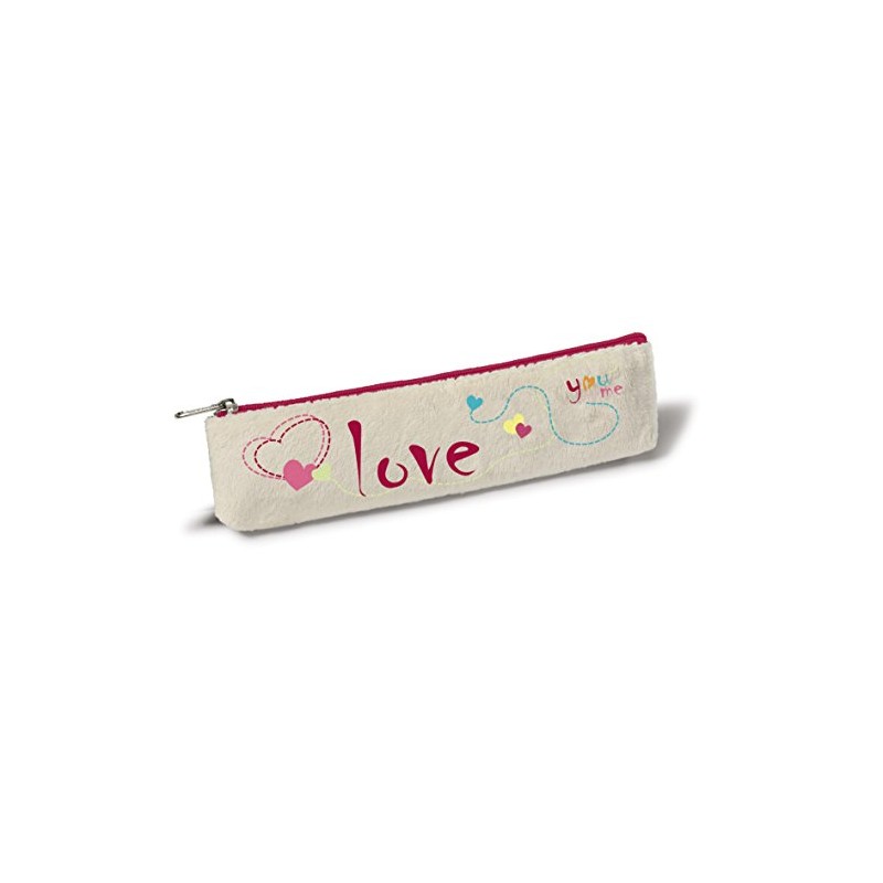 'Nici 38594 Love Plush Flat Pencil Case, 19.5 cm x