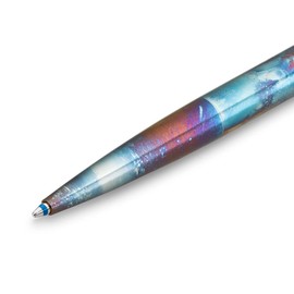 Kaweco Liliput Ballpoint Pen Fireblue I Exclusive Ballpoint Pen for Standard D1 Refills Including Retro Metal Box I Stainless Steel Metal Retractable Ballpoint Pen 9.8 cm