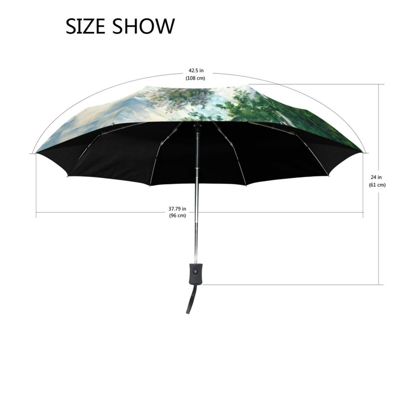 WIHVE Monet Umbrella Auto Open Close Folding Windproof Compact Travel