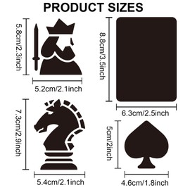 MAYJOYDIY Playing Cards Chess Stencils 30 x 30 cm Hearts Clubs Diamonds Spades Stencil International Chess Pieces Drawing Stencil with Brush for Arts Crafts on Wall Furniture Wood