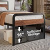 Fly-CTsoar 18 Inch Twin Bed Frame with Wood Headboard, Heavy