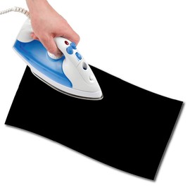 USIT, 1pc Thermoadhesive Cotton Repair Patch, 18"x4.5", Lightweight and Resistant, Black