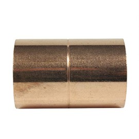 Libra Supply 1-1/4 inch(Nominal Size) Copper Pressure Coupling with Rolled Stop C x C, (click in for more size options), 1-1/4'', 1-1/4-inch Copper Pressure Pipe Fitting Plumbing Supply