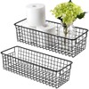 Sheechung Farmhouse Decor Metal Wire Storage Organizer Bin Basket(2 Pack)