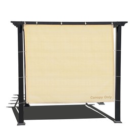 Alion Home Sun Shade Panel Privacy Screen with Grommets on 4 Sides for Outdoor, Patio, Awning, Window Cover, Pergola or Gazebo (10' x 6', Banha Beige)