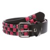 Snap On 1 1/2" Hot pink & Black Checkerboard Punk
