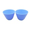 BONEW 2PCS Flexible Rubber Mixing Bowl +2 Spatulas Dental PVC