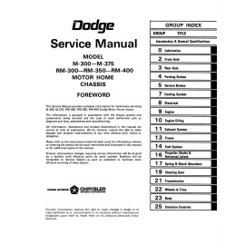 1971 - 1972 Dodge Motor Home Chassis Service Manual