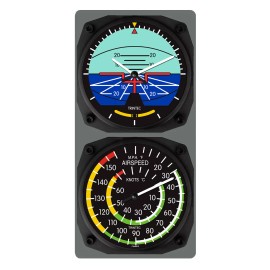 Trintec New TRINTEC Artificial Horizon Clock & Airspeed Indicator Thermometer Console