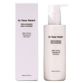 inyourheart triple essence milk cleanser, 1 pack, 200ml / 인유어하트 트리플 에센스 밀크 클렌저, 1개, 200ml