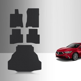 TOUGHPRO Full Set Floor + Cargo Mats Accessories Set for Acura RLX All Weather Heavy Duty (Made in USA) Black Rubber 2014 2015 2016 2017 2018 2019 2020