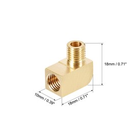 sourcing map Brass Pipe Fitting 90 Degree Barstock Street Elbow M8 Male X M8 Female Pipe 2pcs