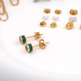 16pcs/8 Pairs Sterling Silver Earring Backs for Studs, 925 Sterling Silver Earring Backs Replacements,No Fading Secure Hypoallergenic Secure Earring Backs (5x5x2.5mm, Silver)