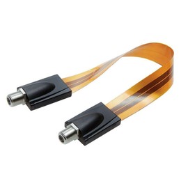 YXQ Ghost Wire Flat RG6 Coax Jumper Cable Connector F Type Female to Female Extreme Slim for Windows and Door, 1Ft Length