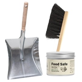 Heaven in Earth Plastic Free Dust Pan, Brush & Protection Wax Bundle