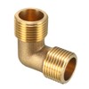 sourcing map Brass Elbow Pipe Fitting 90 Degree 3/8 PT
