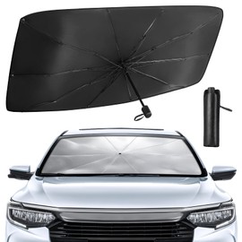 Bigomila Car Windscreen Parasol Umbrella Car Windscreen Foldable Car Sun Protection Heat Insulation Car Sun Protection Car Sun Protection Car Suitable for Most Saloons