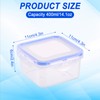 Kssvzz 6 Pack 400ml Square Food Containers with Lids Airtihgt,