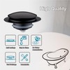 Black Tub Drain Stopper,Welsan Universal Pop Up Bathtub Stopper Replacement