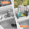 Mutool Sink Caddy Organiser, Sponge Holder with Drain Pan, Kitchen