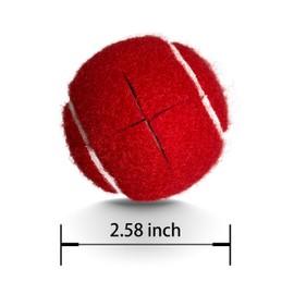 HPWFHPLF 12PCS Precut Tennis Balls, Walker Glide Balls, Heavy Duty Long Lasting Felt Pads for Furniture Legs and Floor Protection (Red)