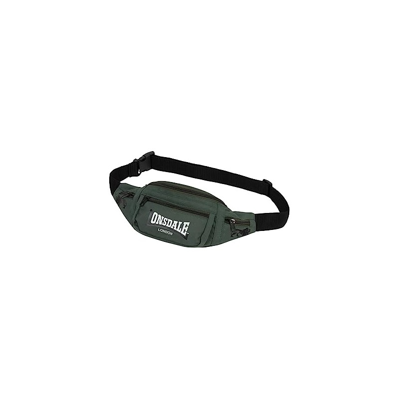 Lonsdale Hip Bag One Size Olive/Black/White, Olive/Black/White, Standard Size, Bum