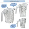 EIKS Plastic Measuring Cups for Baking, Cooking, DIY & Commercial