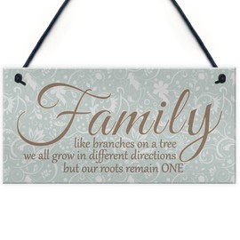 RED OCEAN Family Branches House Warming Gift Hanging Heart Sign Friendship Neighbour Plaque
